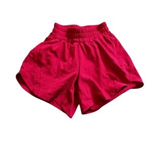 Lululemon Track That High-Rise Lined Short 3" Dark Red Running Shorts Size 2